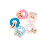 Three Hearts Abby Silicone Teething Rattle - Flying Ryno