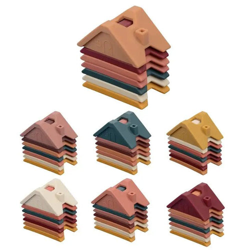 Three Hearts House Building Stackers - Silicone - Flying Ryno