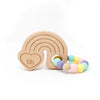 Three Hearts Rainbow Teether Beech Wood - Flying Ryno
