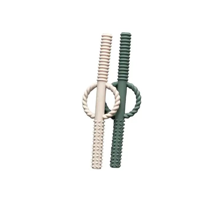 Three Hearts Teething Tube Teether Set of 2 - Flying Ryno