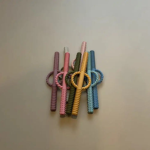 Three Hearts Teething Tube Teether Set of 2 - Flying Ryno