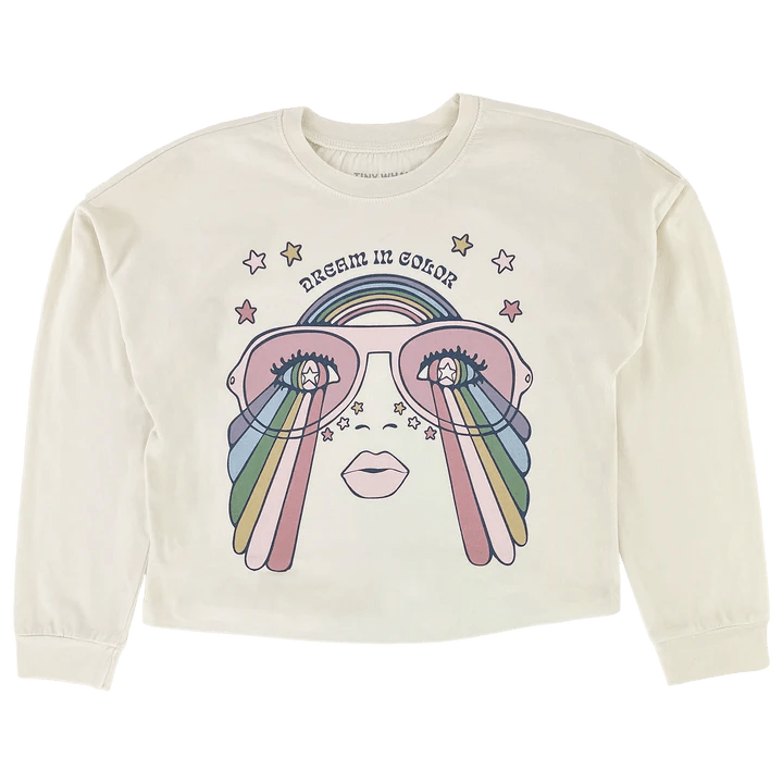 Tiny Whales Dream In Color Oversized Long Sleeve Tee - Flying Ryno