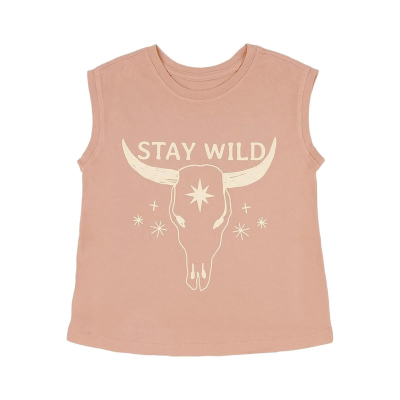Tiny Whales Stay Wild Boxy Muscle Tee - Flying Ryno