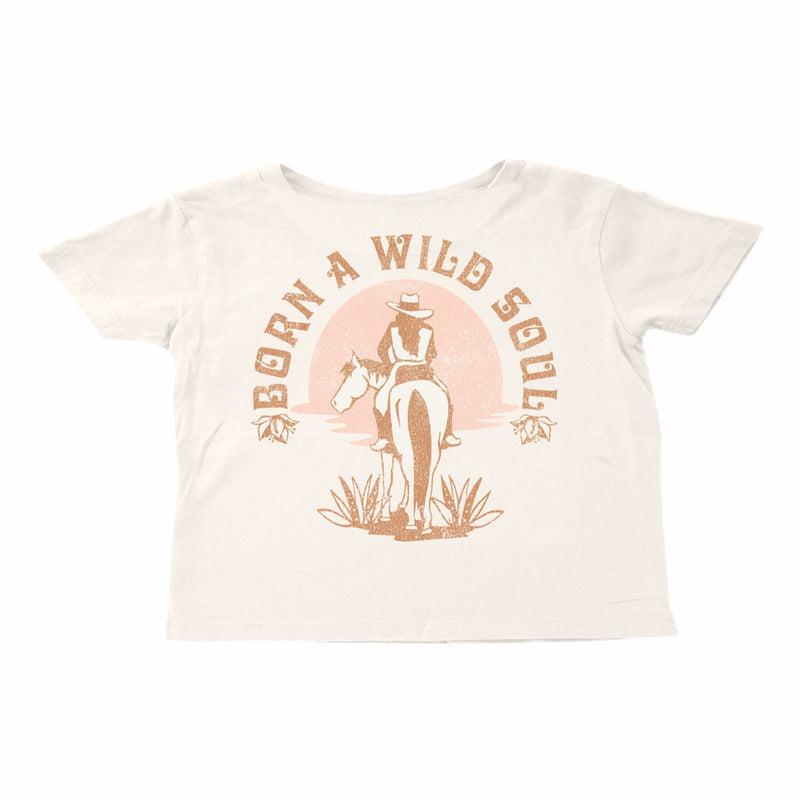 Tiny Whales Wild Soul Girl Boxy Tee- Natural - Flying Ryno