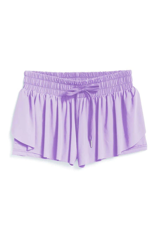 Tractr Girls Butterfly Shorts- Lilac - Flying Ryno